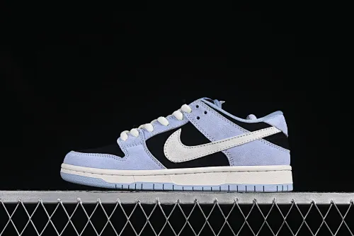 All Categories Nk SB Dunk Series Nk SB Dunk Low Low-top sneakers Nike SB Dunk Low "Aluminum" Black, blue and white hook Low-top casual sneakers HF3063-400